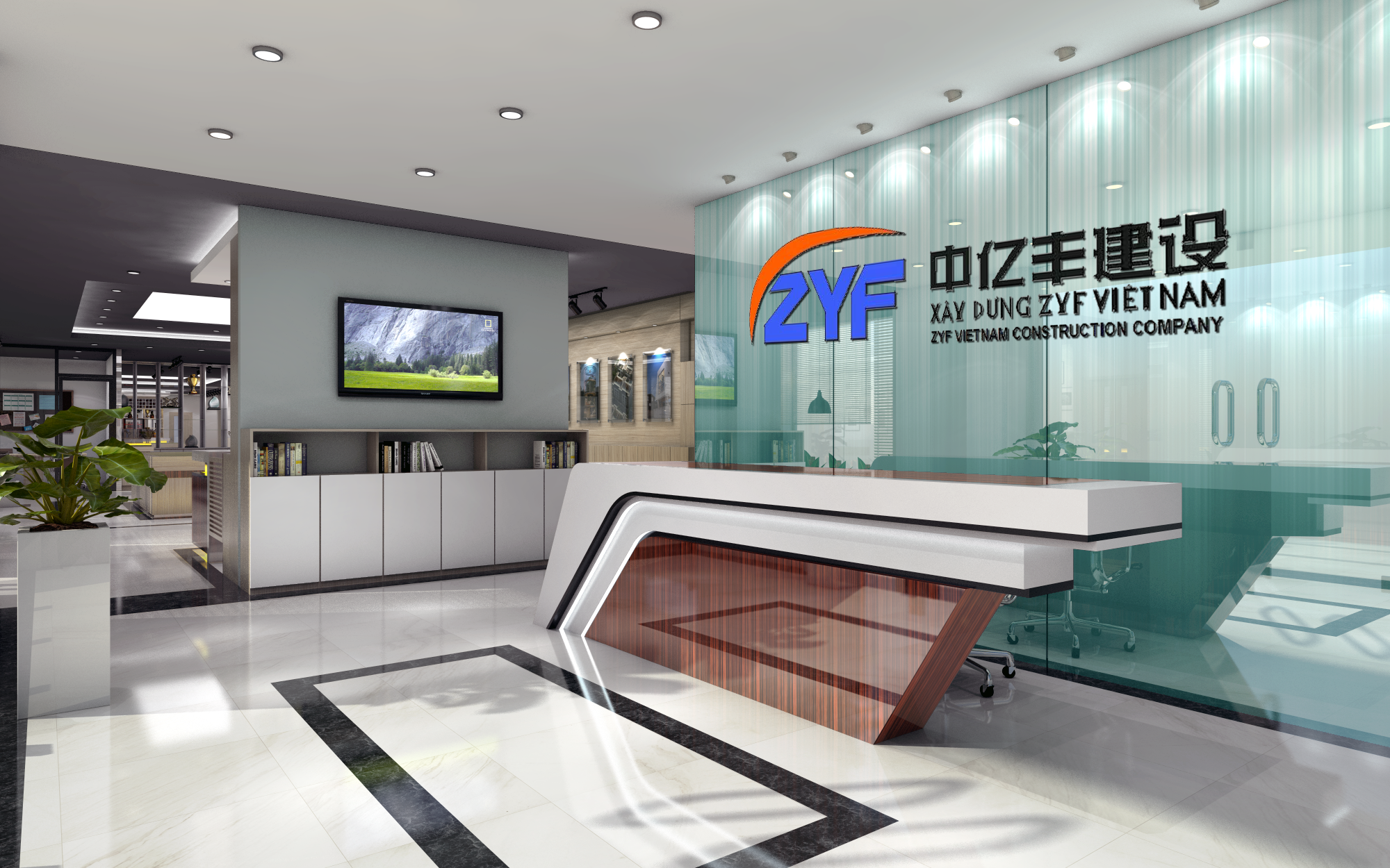 Thi công văn phòng ZYF - Bắc Ninh
