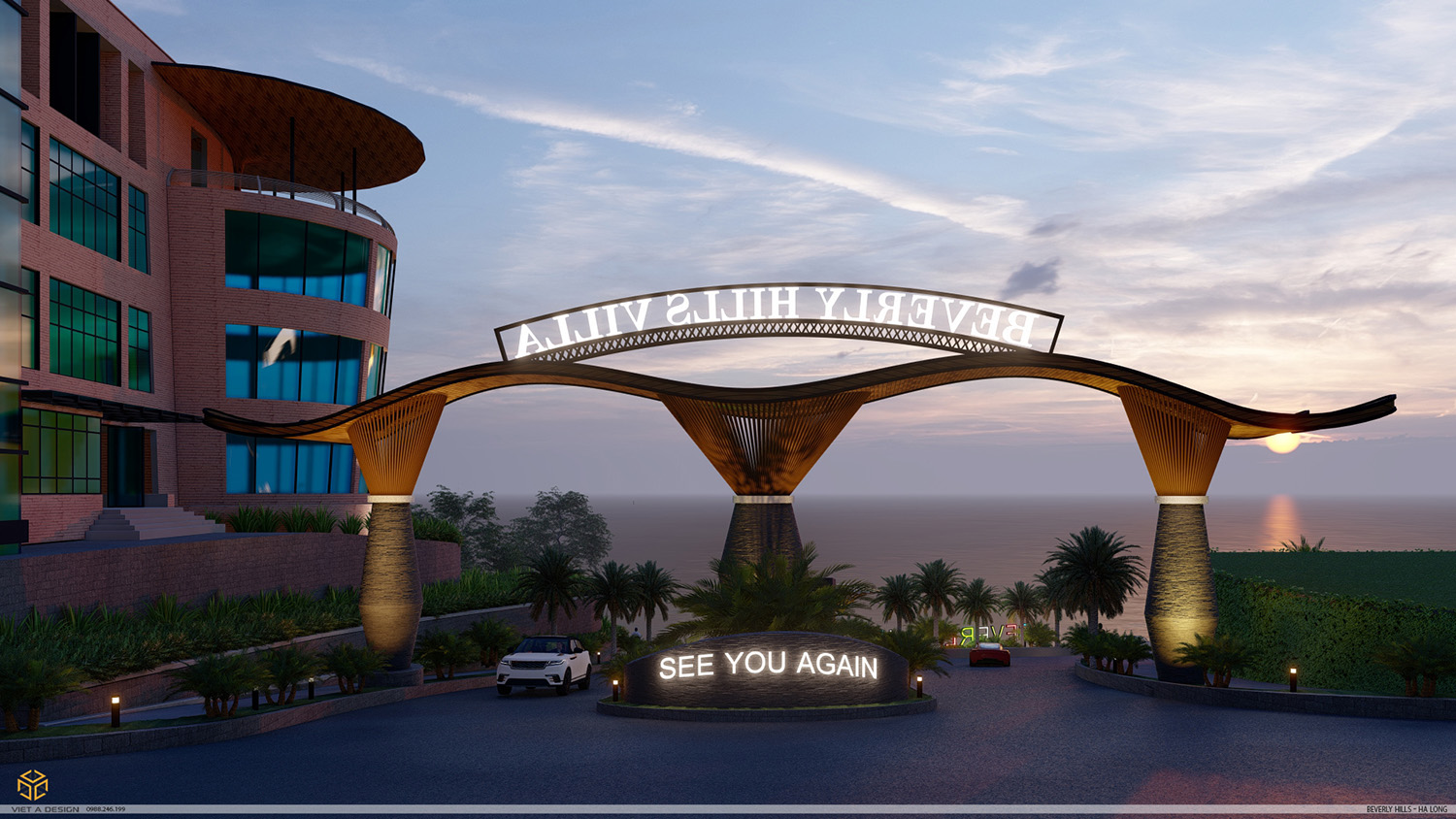 Cổng và cảnh quan dự án Berlyver hills Hạ Long