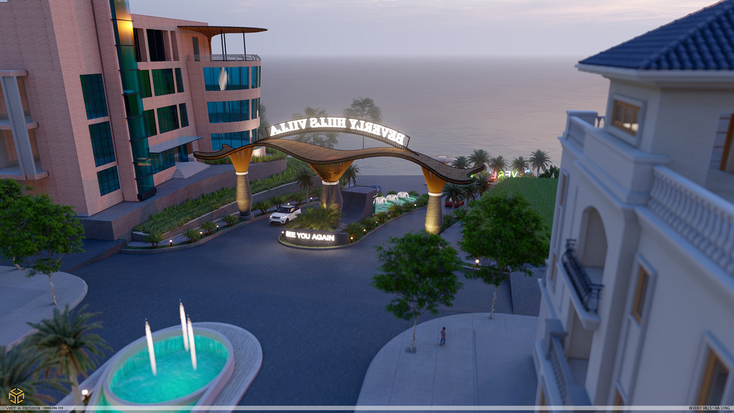 Cổng và cảnh quan dự án Berlyver hills Hạ Long