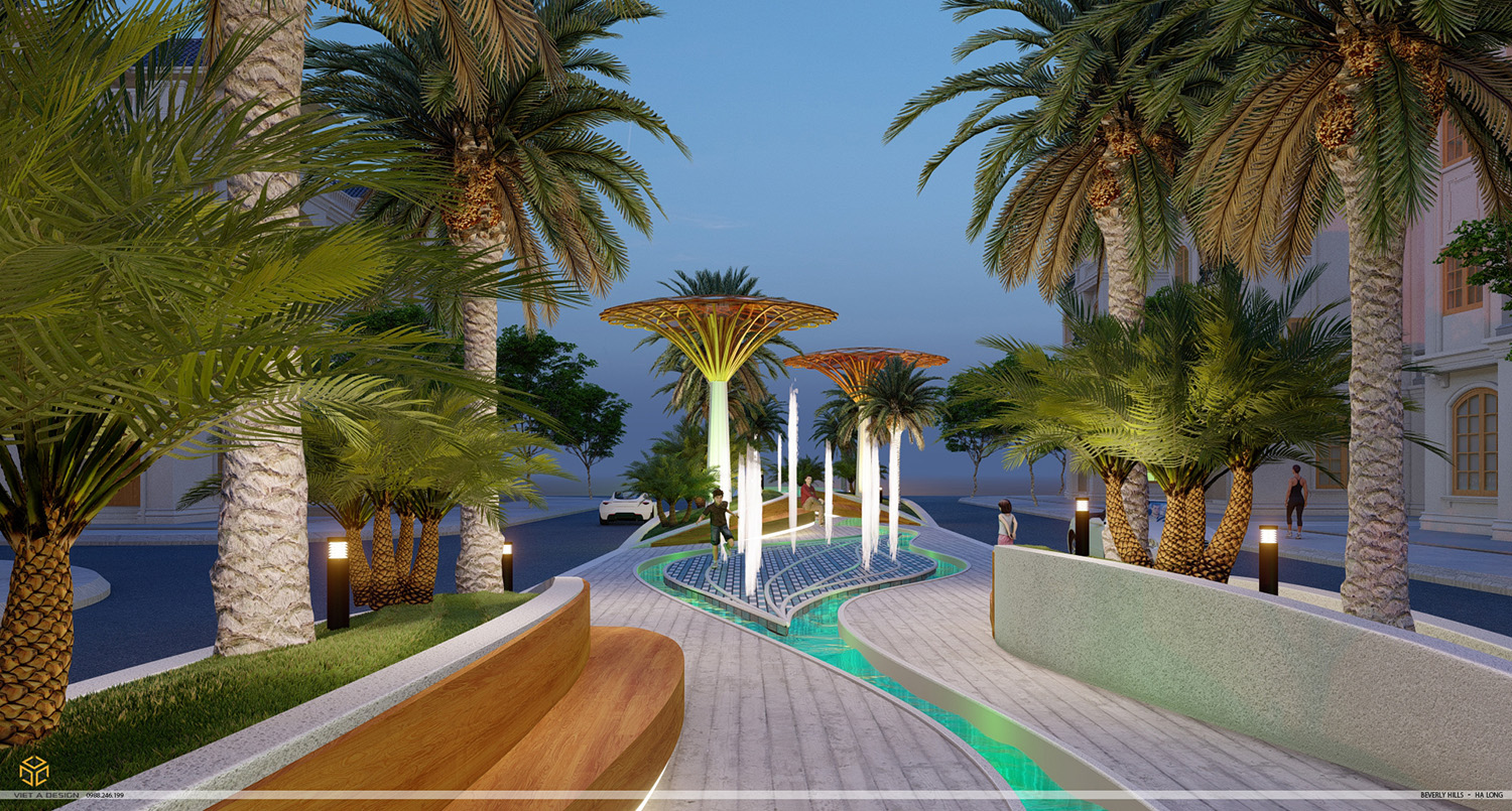 Cổng và cảnh quan dự án Berlyver hills Hạ Long