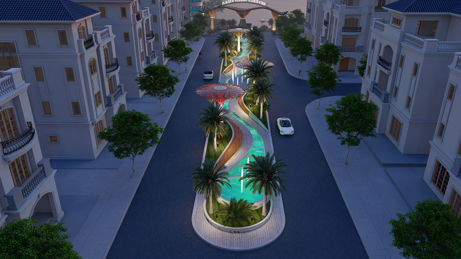 Cổng và cảnh quan dự án Berlyver hills Hạ Long